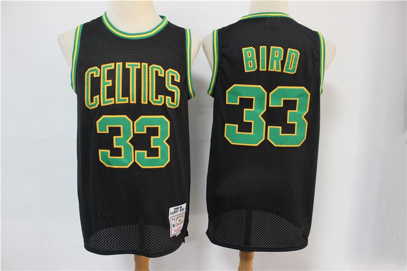 Men Boston Celtics #33 Bird Black Classic retro Limited Edition NBA Jersey